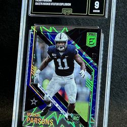 2021 Donruss Elite 💥 Micah Parsons 💥 Rookie Status Explosion 131/275 GMA 9 Mint 💎 - Cowboys / Green Bay Packers