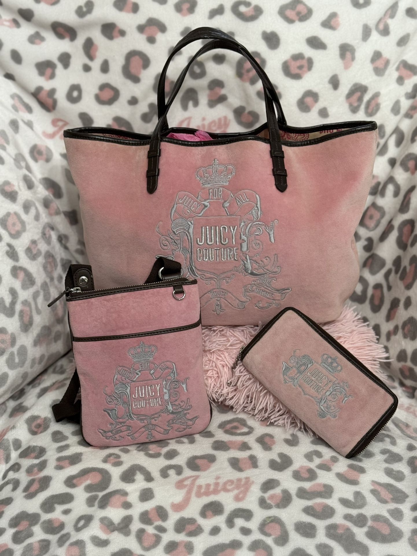 Juicy Couture Vintage Tote Wallet And Crossbody Bag