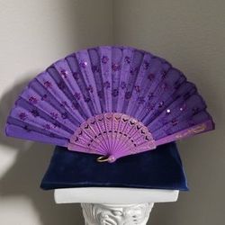 Folding Fan/Abanico Plegable - Purple