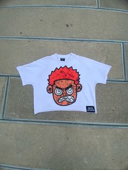 Angry face boxy tee