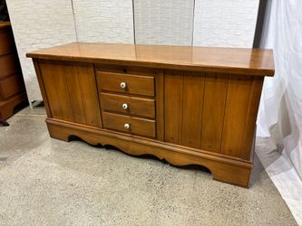 LANE Vintage Trunk with False Drawer Front