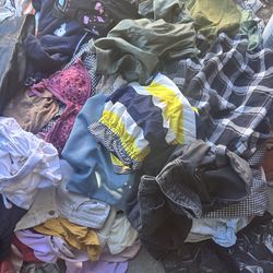 Lots of used clothes in good condition.