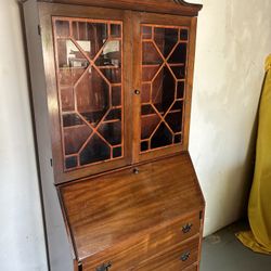 Antique Wooden Desk - Brown Pre 1975