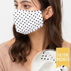 Polka dot Printed Reusable Washable Fashion Face Mask