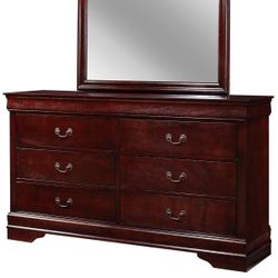 Gorgeous real wood dresser and mirror