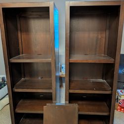 2 Wood Book Shelves 