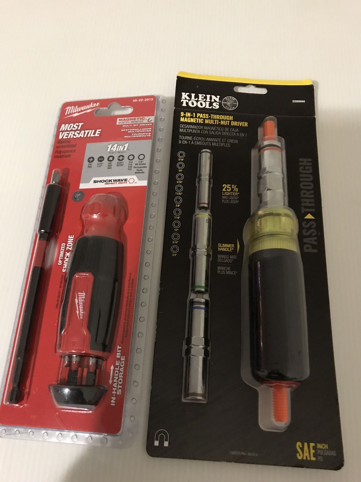 Klein & Milwaukee Screw Driver And Sucket 