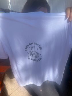 White Graphic Tee – I Run on Coffee & Sarcasm