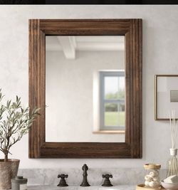 Wooden Spliced Wall Mirror