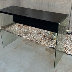 Glass/ Wood Table 