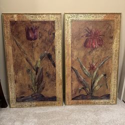 Wall Art - Art Deco Tulips - Pair