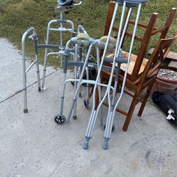 Walkers And Crutches  (and A Couple Stools)