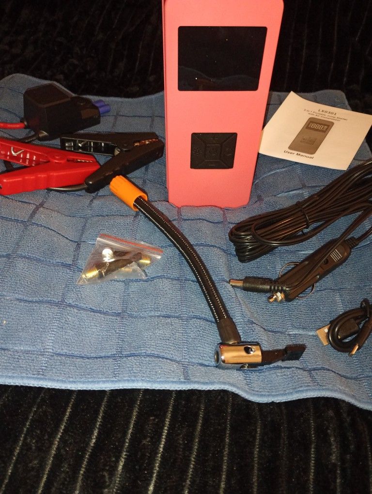 New 8000AMP Jump Starter+ Tire Inflator Combo