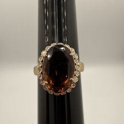 18k Citrine Ring Size 11