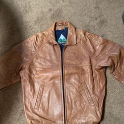 Light Brown Leather Jacket 