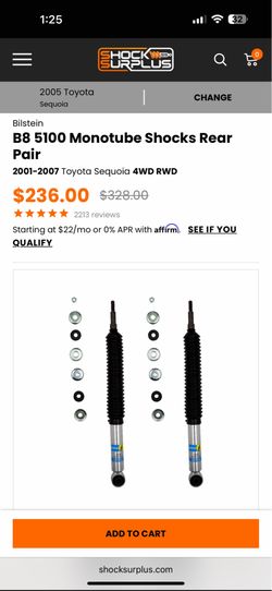 BILSTAIN struts BRAND New for 2005 Toyota Sequoias