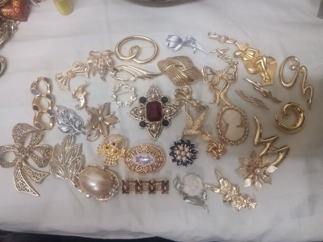 Huge Brooch Lot 