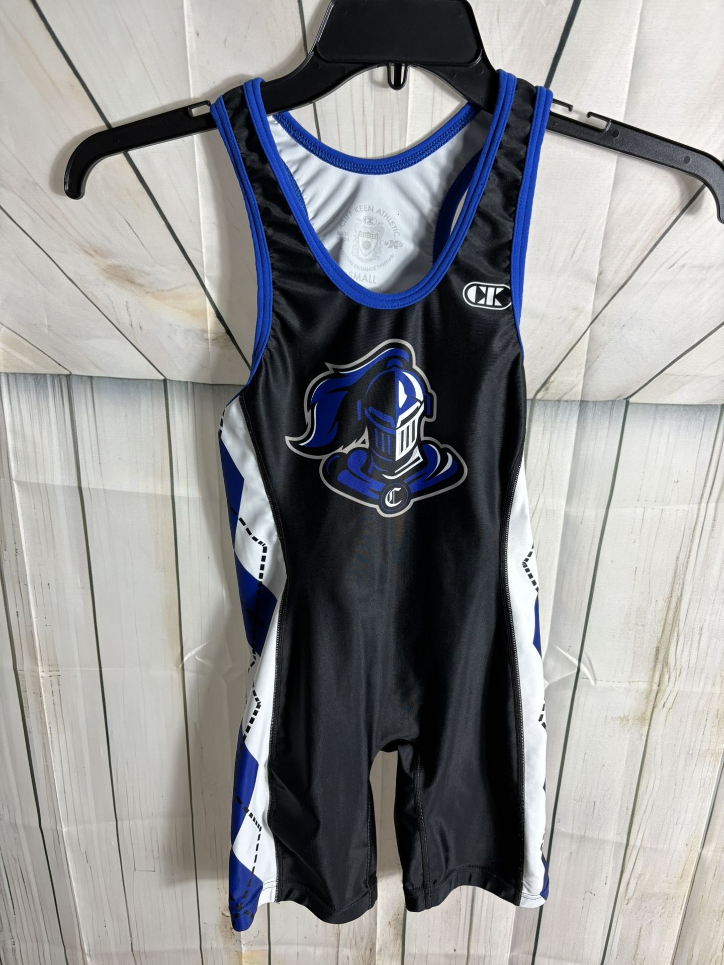 Cliff Keen Vintage Blue/White/Black Wrestling Singlet Sz Small