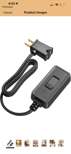 DEWENWILS Plug in Dimmer Switch for Lamp, Table Lamp Dimmer for Dimmable LED/CFL Lights and Incandescent Bulbs, Full Range Slide Control, Extension Co