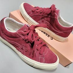 Unisex Converse "Rhubarb" Golf Le Fleur Ox, Worn Twice, Men's Size 5 / Women's Size 7 