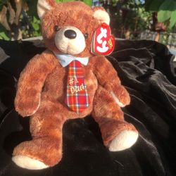 Beanie Babies 2004 Pappa #1 Dad Brown Bear