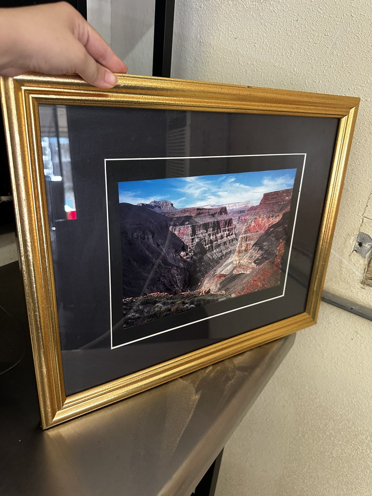 Vintage Grand Canyon Art Work Print Framed Picture