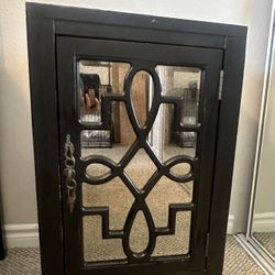 Black Mirrored Accent Cabinet / Nightstand