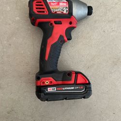 Milwaukee Impact 1/4 Driver W/ M18 CP 1.5 Battery 