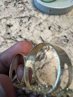 10k Solid Gold/white Nugget