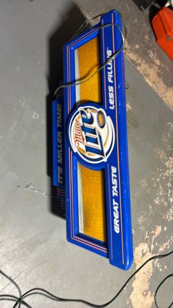 Miller lite pool bar light