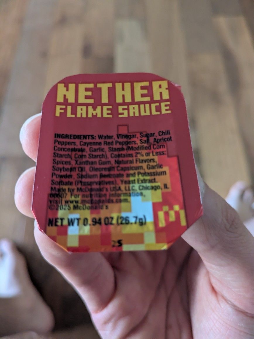 Limited Edition McDonald's Nether Flame Sauce