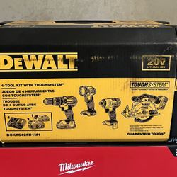 Dewalt 20v 3 Tool combo Kit With ToughSystem box