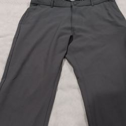 Gray Flat-Front Dress Pants Size 34/34