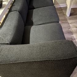 Boucle Black Sofa Sectional