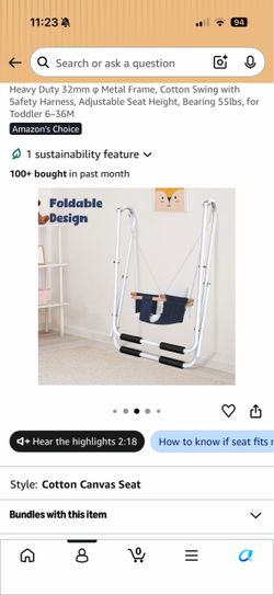 Indoor/Outdoor Baby Swing