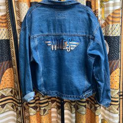 Wings Denim Jacket Made In USA | Pre-owned | Large 