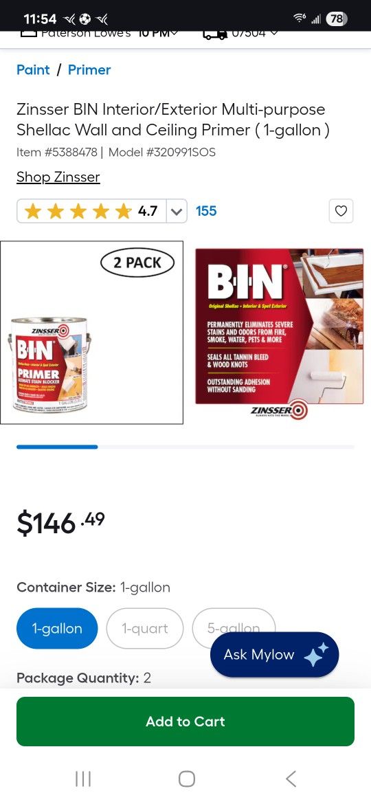 BIN PRIMER ZINSSER 