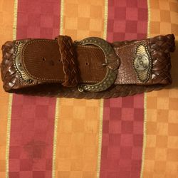 Vintage Italian Leather  Doppia Vita Brand Ladies Belt