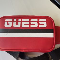 Guess Red And White Leather