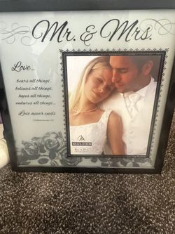 Mr & Mrs Glass picture Frame