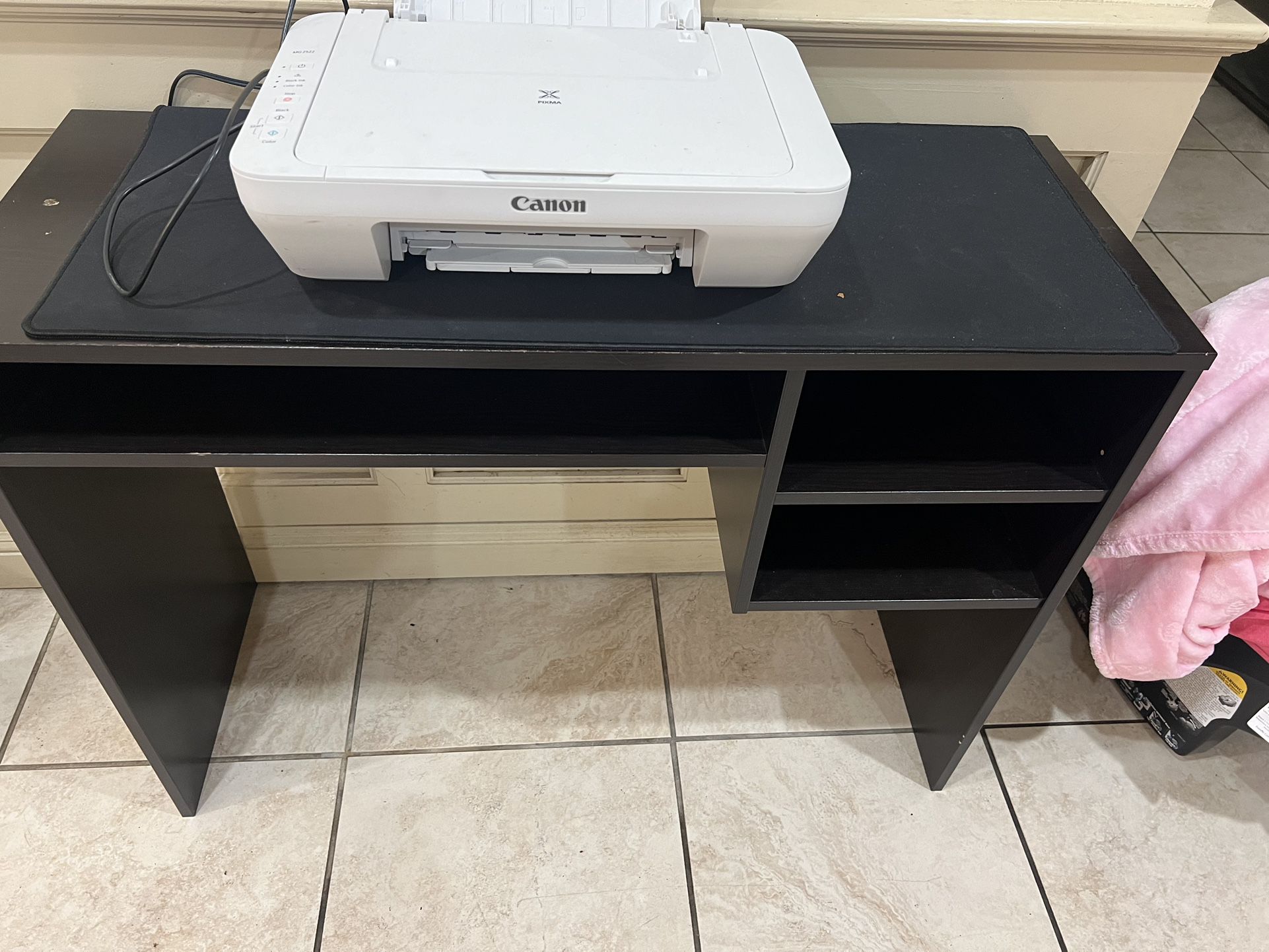 Desk And Printer 