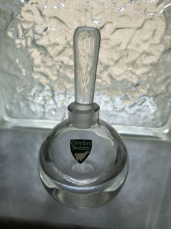 Vintage Orrefors Swedish Crystal Perfume Bottle