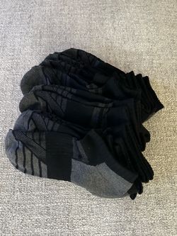 Black and Gray Ankle Socks Bundle (10 Pairs) NEW