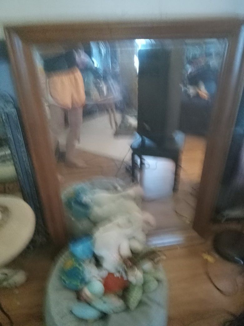 Mirror With Wood Frame