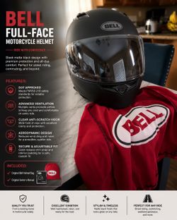 BELL full face motorcycle helmet