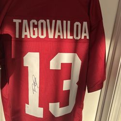 Alabama Tua Tagovailoa Jersey Autographed