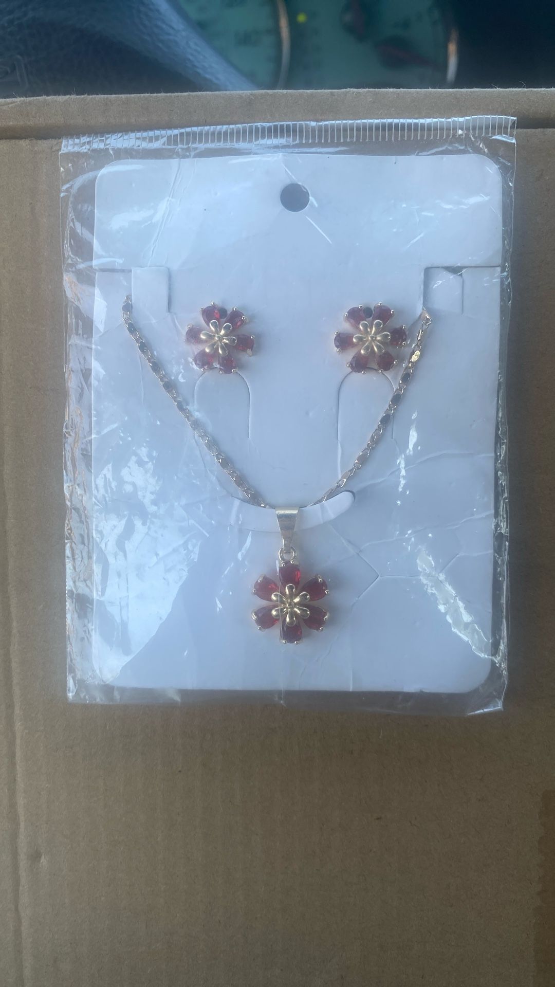 14kgold Plated With Synthetic Lab Created Rubies