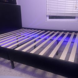Queen Faux Leather Bed Frame 