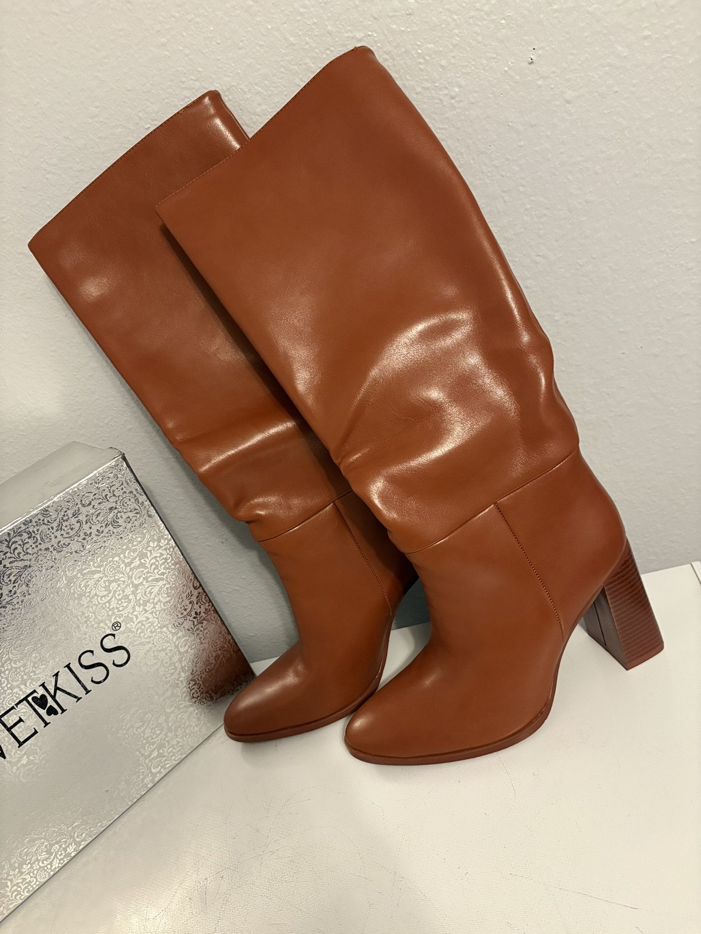 Wetkiss New Knee-High Boots W Chunky Heel(8)