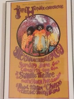 Jimi Hendrix Experience Concert Poster Framed